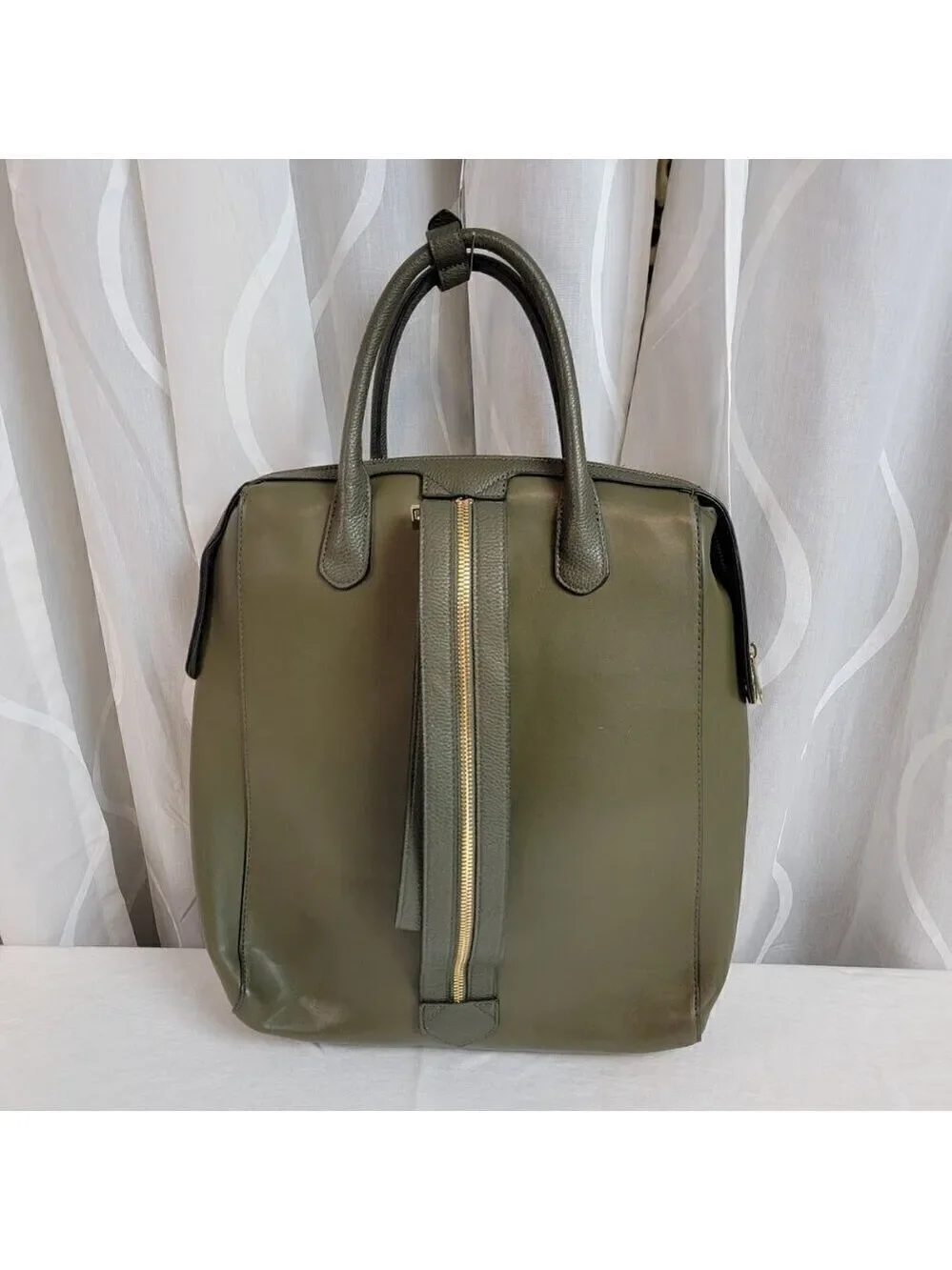 Target - A New Day - Backpack / Sling Bag - Olive Green Faux Leather